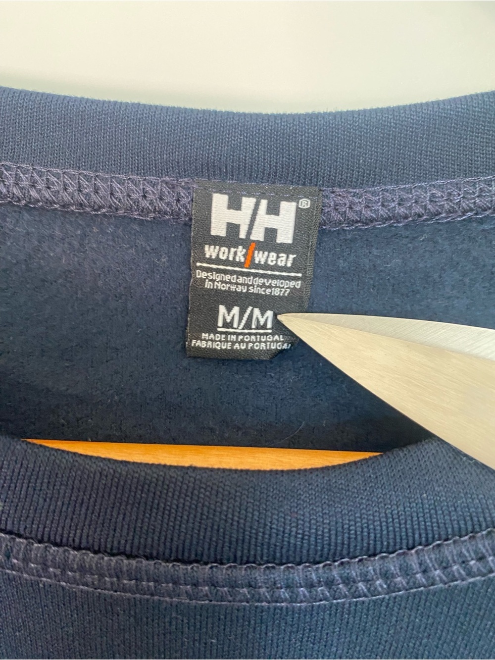 Helly Hansen HH Workwear Base Layer Thermal Shirt Navy Blue Long Fit Size M - Picture 6 of 12